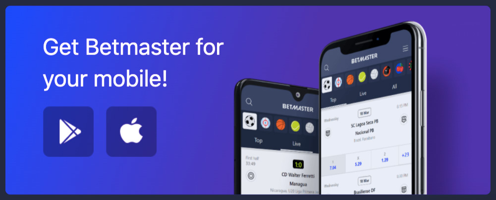 Casa de Apostas Betmaster no Celular / App para Android & iOS