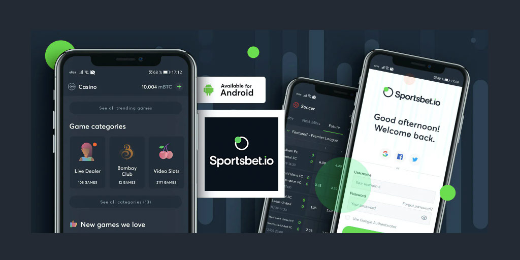 Casa de Apostas Sportsbet.io no Celular / App para Android & iOS